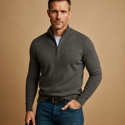 Men's Quarter Zip Sweater for Comfort and Versatility 2