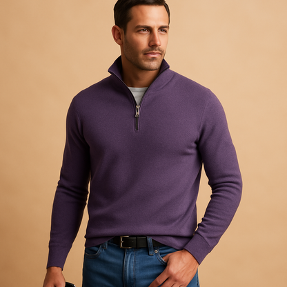 Men's Quarter Zip Sweater for Comfort and Versatility 6