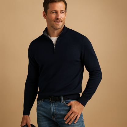 Men's Quarter Zip Sweater for Comfort and Versatility 8