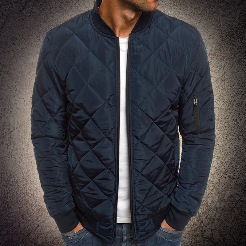 Men's Quilted Bomber Jacket - Stylish Mens Winter Jacket 4