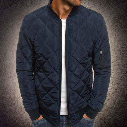 Men's Quilted Bomber Jacket - Stylish Mens Winter Jacket 4