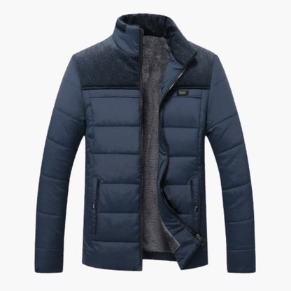 Men's Quilted Jacket with Stand-Up Collar 1