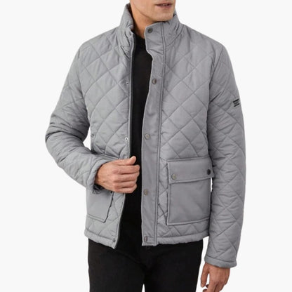 Men's Quilted Jacket with Stand-Up Collar 1