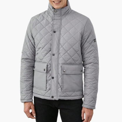 Men's Quilted Jacket with Stand-Up Collar 2