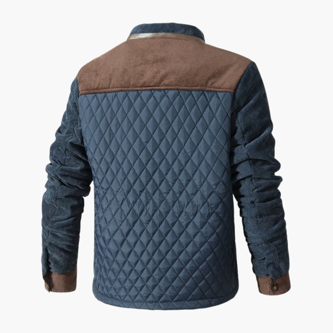 Men's Quilted Jacket with Stand-Up Collar 3