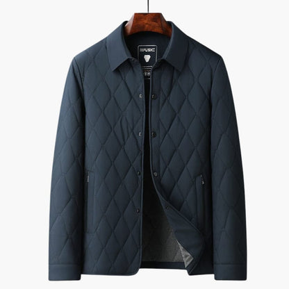Men's Quilted Jacket with Structured Design and Pockets 2