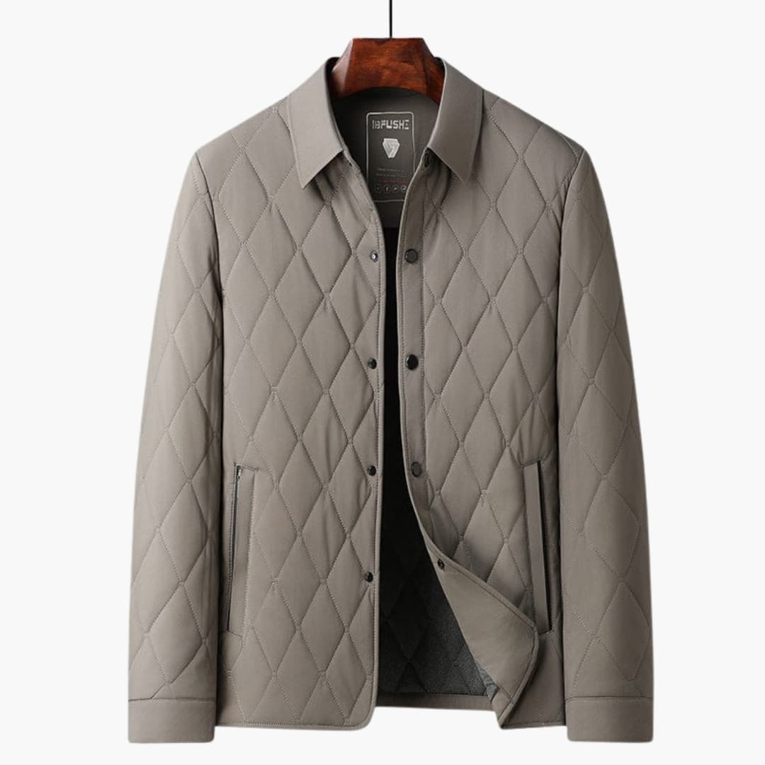 Men's Quilted Jacket with Structured Design and Pockets 5