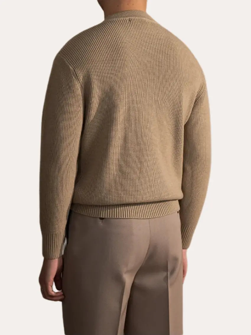 Men's Ribbed O-Neck Sweater 1