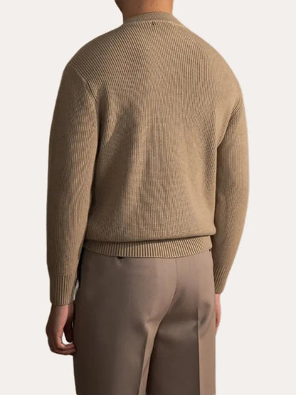 Men's Ribbed O-Neck Sweater 1