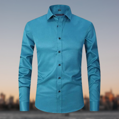 Men's Slim Fit White Dress Shirt 5