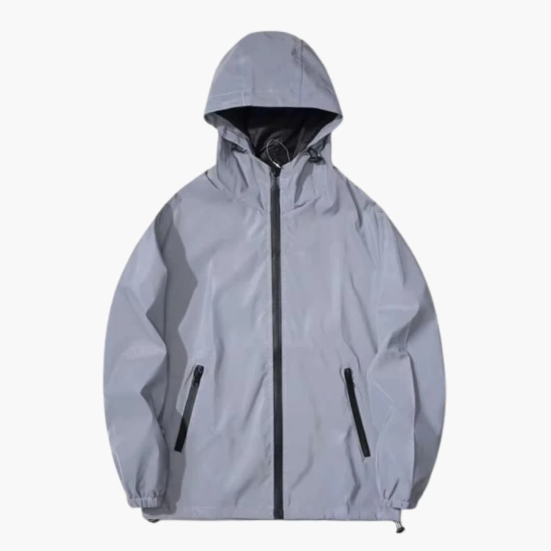 Men's Softshell Jacket with Hood and Reflective Accents 0