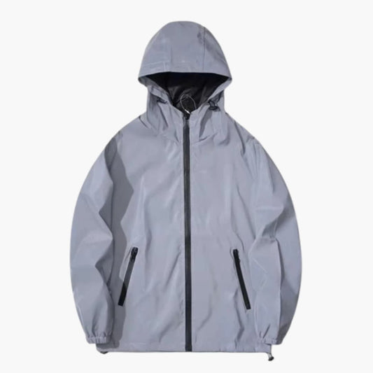 Men's Softshell Jacket with Hood and Reflective Accents 0