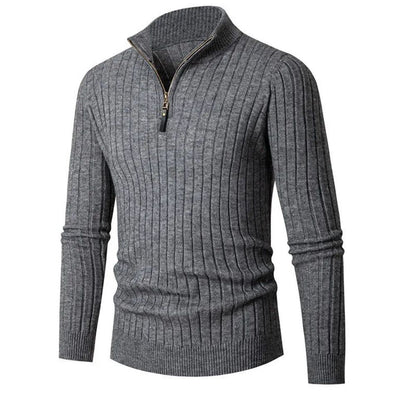 Men's Striped Half-Zip Vest for Autumn and Winter Style 4