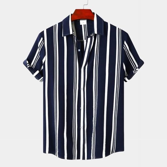 Men's Striped Linen Shirt 0