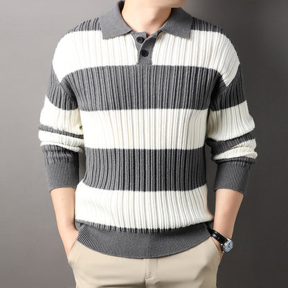 Men's Striped Long Sleeve Dress Shirt 7