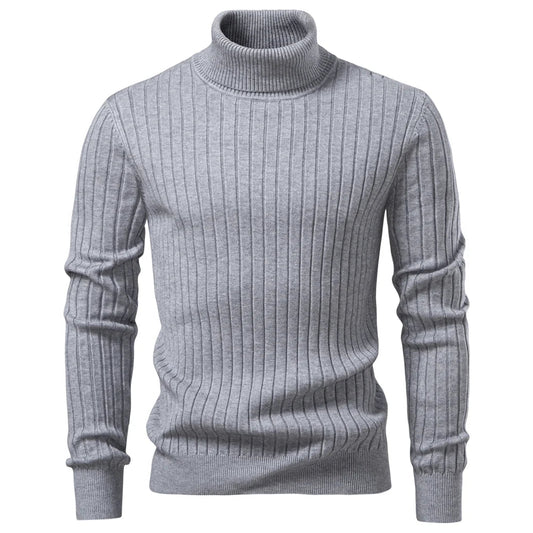 Men's Striped Turtleneck Sweater 0