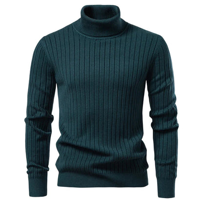 Men's Striped Turtleneck Sweater 5