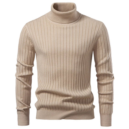 Men's Striped Turtleneck Sweater 7