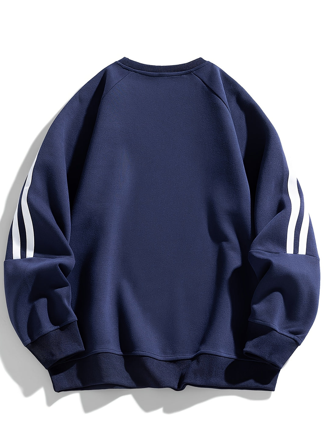Men's Stylish Crew Neck Sweater with Striped Side Design 8