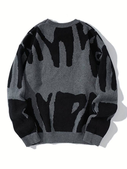 Men's Stylish Pullover with Subtle Letter Pattern 1