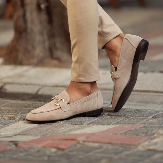 Men's Suede Loafers with Horsebit Detail 0