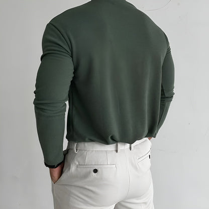 Men's Thick Long Sleeve Sweater for Winter Warmth 4