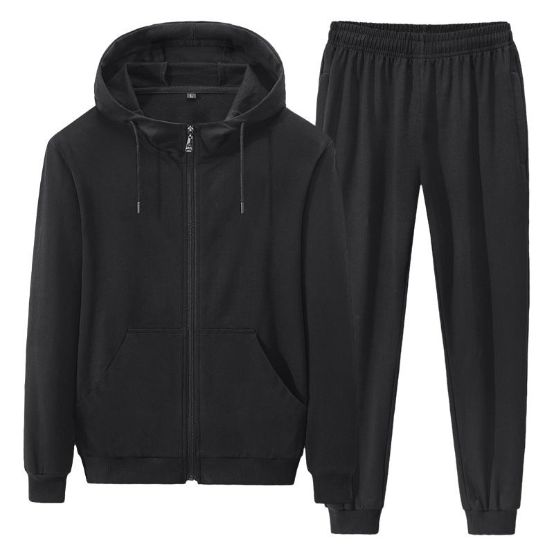 Men's Training Tracksuit with Breathable Hoodie and Long Sleeves 0