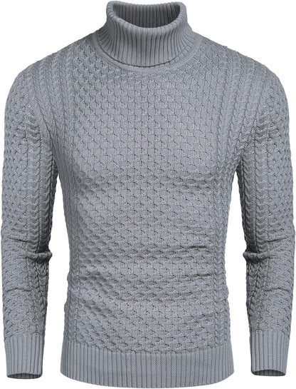 Men's Turtleneck Sweater - Slim Fit Casual Roll Collar 1