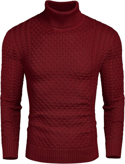 Men's Turtleneck Sweater - Slim Fit Casual Roll Collar 10