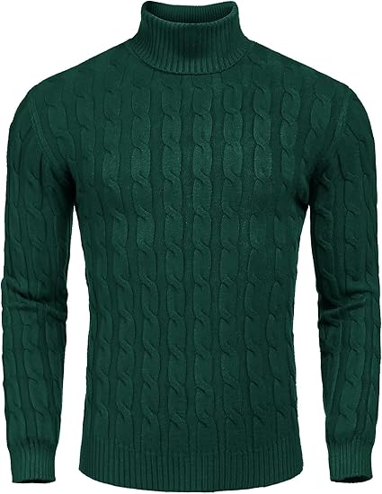 Men's Turtleneck Sweater - Slim Fit Casual Roll Collar 13