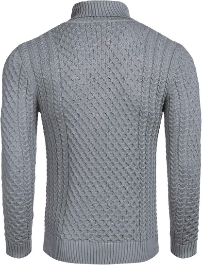 Men's Turtleneck Sweater - Slim Fit Casual Roll Collar 3