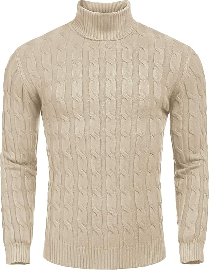 Men's Turtleneck Sweater - Slim Fit Casual Roll Collar 9
