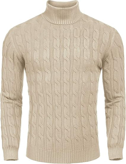 Men's Turtleneck Sweater - Slim Fit Casual Roll Collar 9