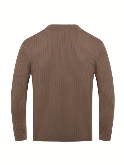 Men's V-Neck Knit Sweatshirt 7