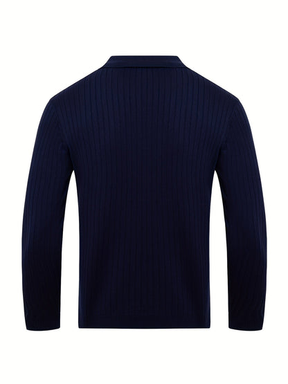 Men's V-Neck Knit Sweatshirt 8