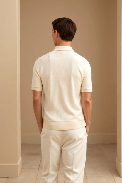 Men's V-Neck Short Sleeve Polo Shirt 2