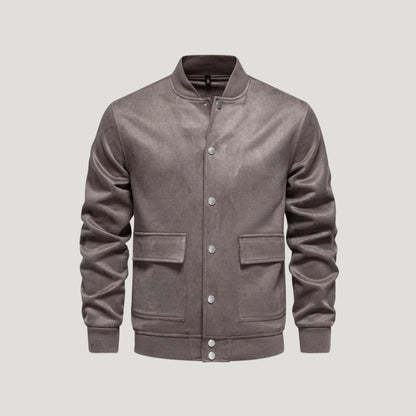 Men's Varsity Jacket - Lightweight Bomber Coat with Pockets 0