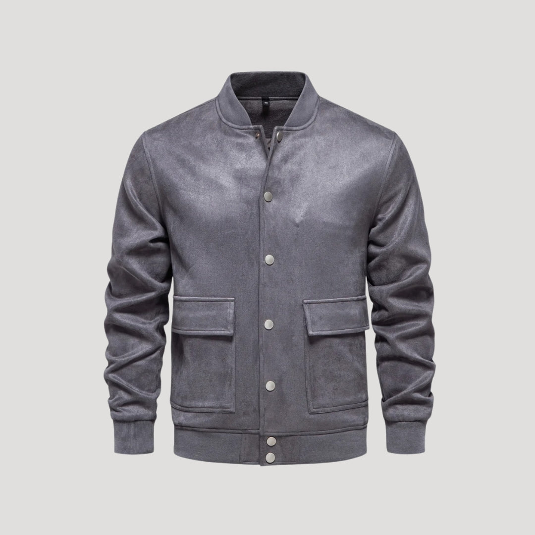 Men's Varsity Jacket - Lightweight Bomber Coat with Pockets 7