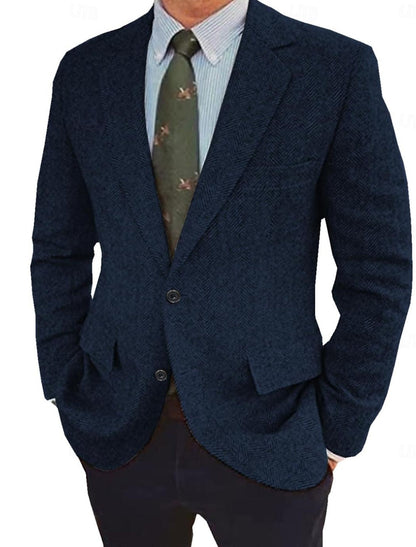 Men's Vintage Regular Fit Blazer Jacket 1