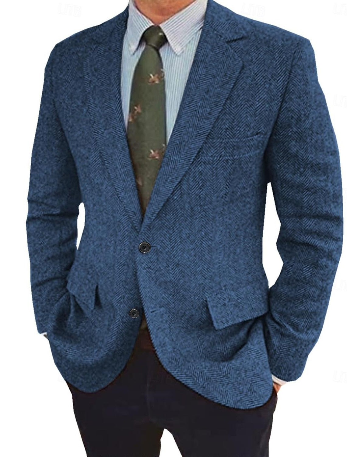 Men's Vintage Regular Fit Blazer Jacket 2