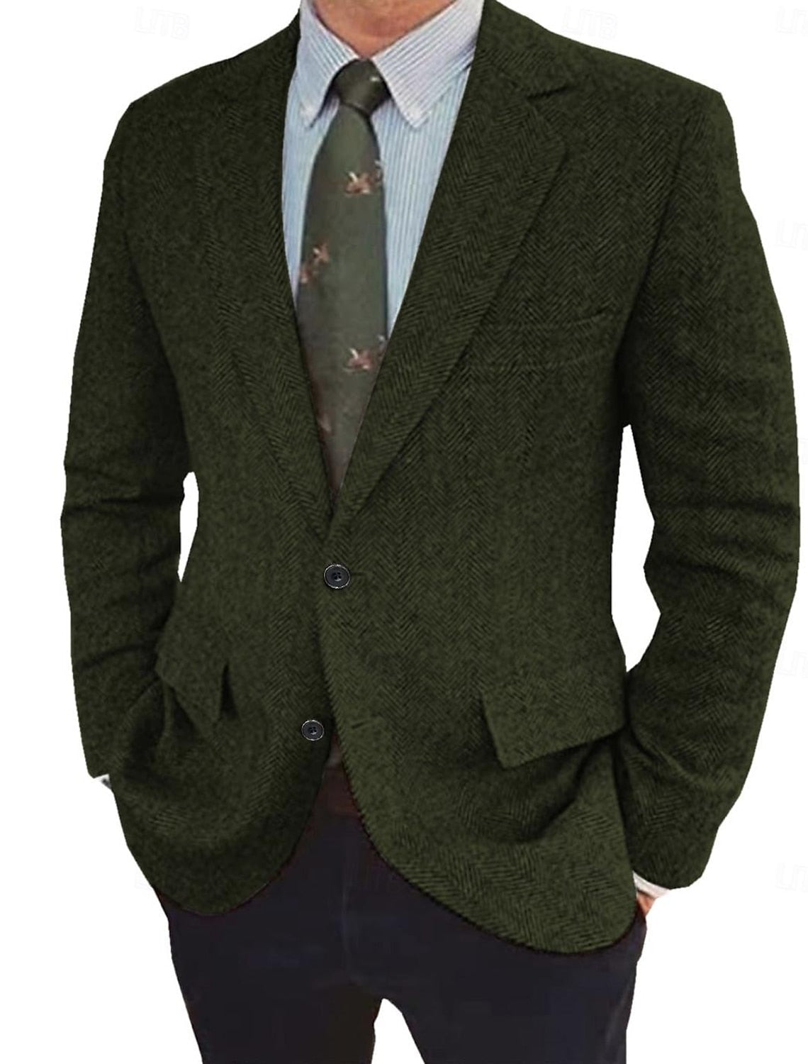 Men's Vintage Regular Fit Blazer Jacket 4