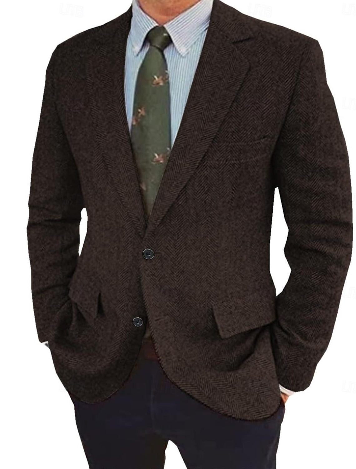 Men's Vintage Regular Fit Blazer Jacket 6