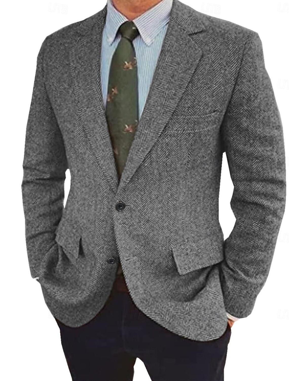 Men's Vintage Regular Fit Blazer Jacket 7