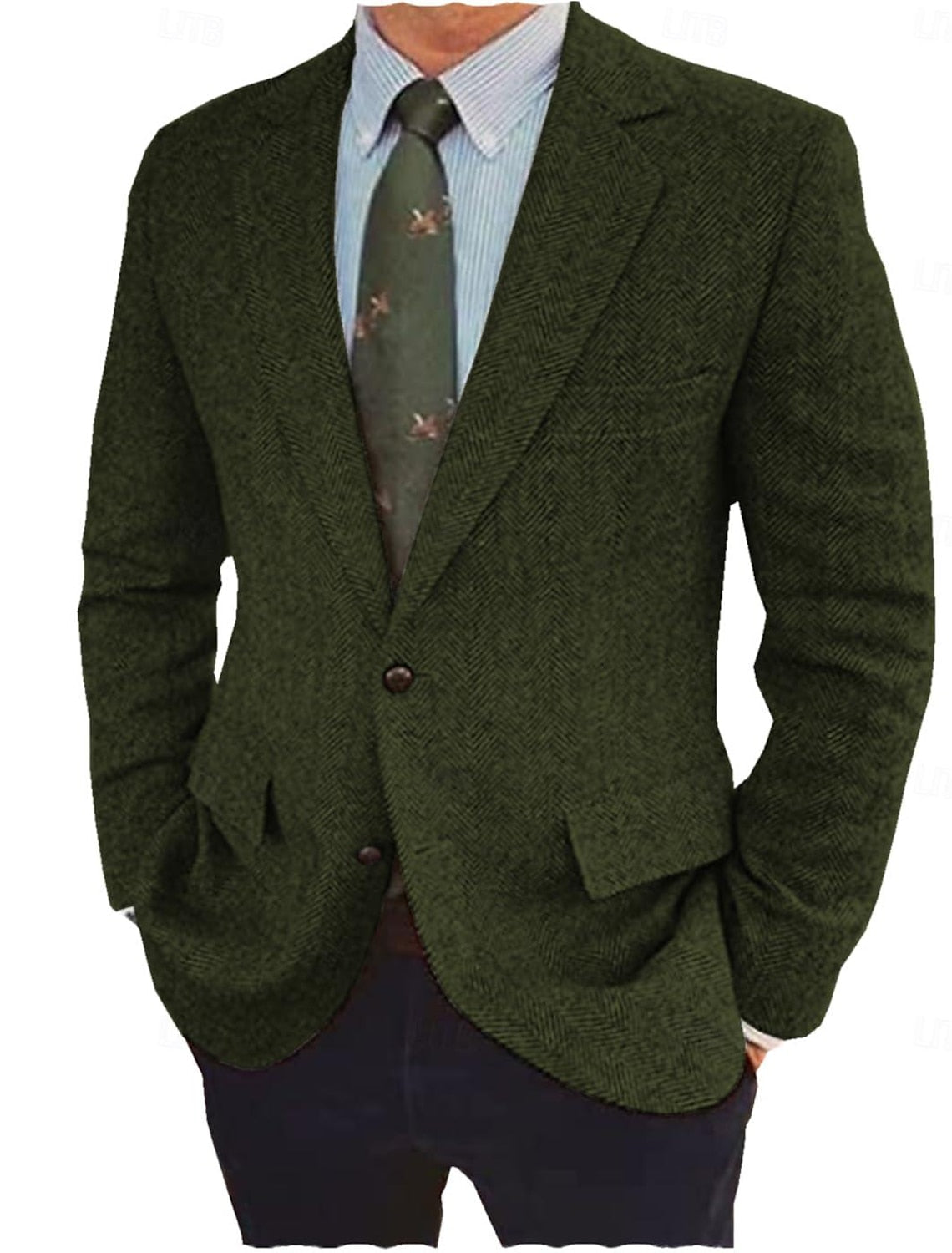 Men's Vintage Regular Fit Blazer Jacket 8