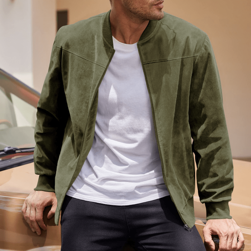 Men's Vintage Suede Zip Jacket 1