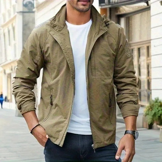 Men's Waterproof Cargo Jacket - Functional Winter Outerwear