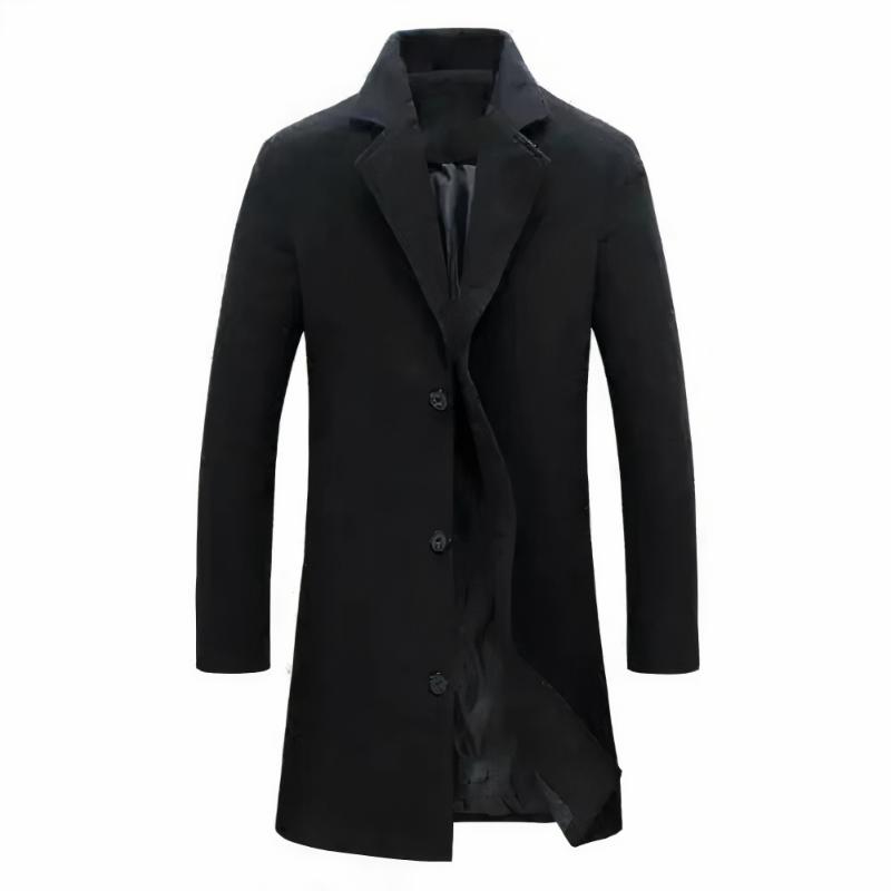 Men's Winter Coat - Elegant Overcoat for Cold Weather 0