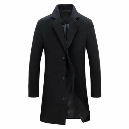 Men's Winter Coat - Elegant Overcoat for Cold Weather 0