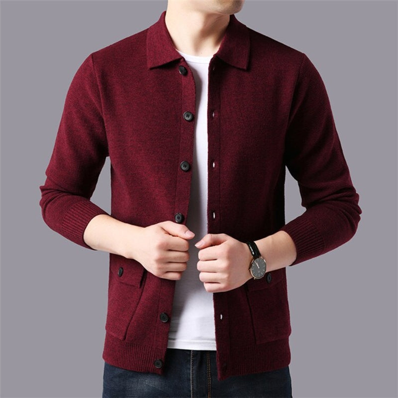 Men's Wool Vest with High Collar 7