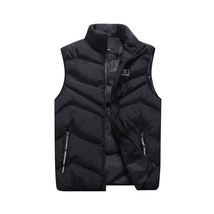 Men's Zip-Up Vest with Vertical Seams 0
